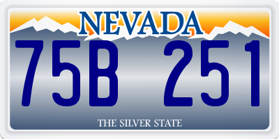 NV license plate 75B251