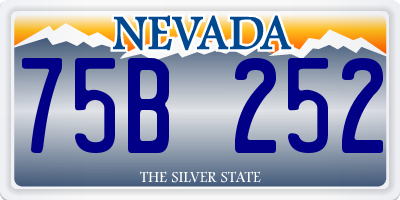 NV license plate 75B252