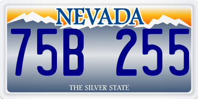 NV license plate 75B255