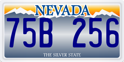 NV license plate 75B256