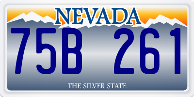 NV license plate 75B261