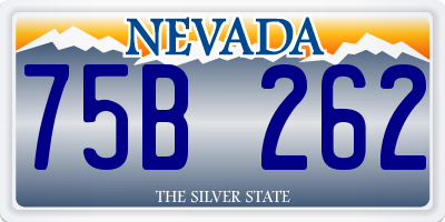 NV license plate 75B262