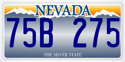 NV license plate 75B275