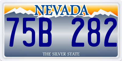 NV license plate 75B282