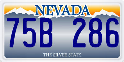 NV license plate 75B286