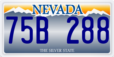 NV license plate 75B288