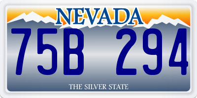 NV license plate 75B294