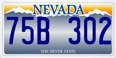 NV license plate 75B302