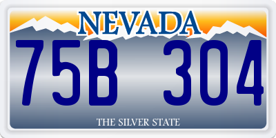 NV license plate 75B304