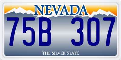 NV license plate 75B307