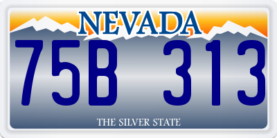 NV license plate 75B313