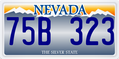 NV license plate 75B323