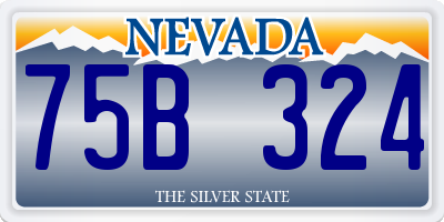 NV license plate 75B324