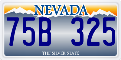 NV license plate 75B325