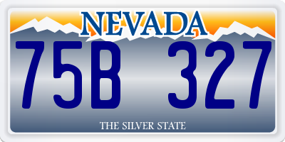 NV license plate 75B327