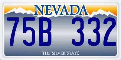 NV license plate 75B332