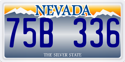 NV license plate 75B336