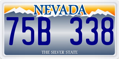 NV license plate 75B338