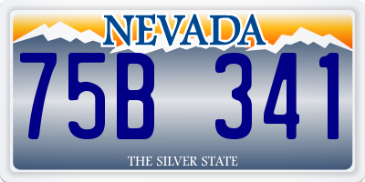 NV license plate 75B341