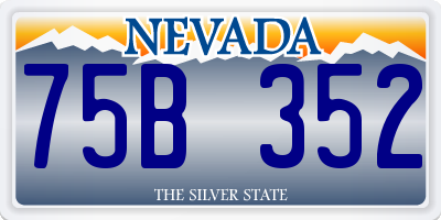 NV license plate 75B352