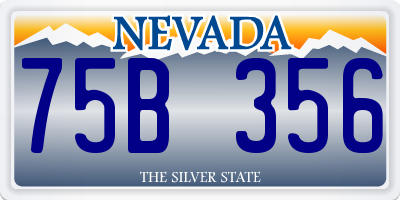NV license plate 75B356