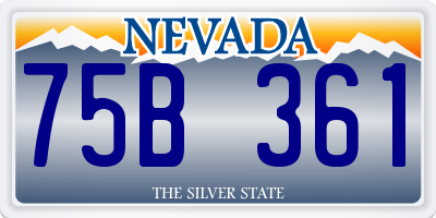 NV license plate 75B361