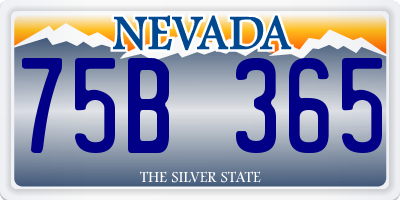 NV license plate 75B365