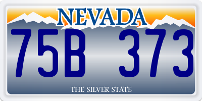 NV license plate 75B373