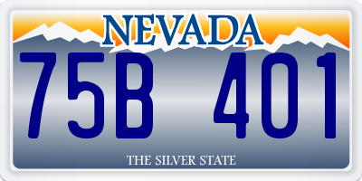 NV license plate 75B401