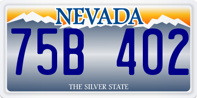 NV license plate 75B402