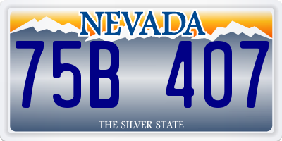 NV license plate 75B407