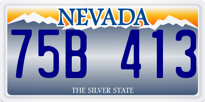 NV license plate 75B413