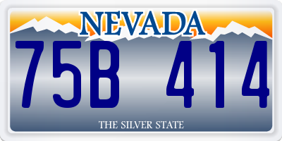 NV license plate 75B414