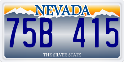 NV license plate 75B415