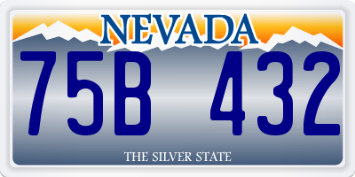 NV license plate 75B432