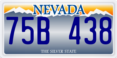 NV license plate 75B438