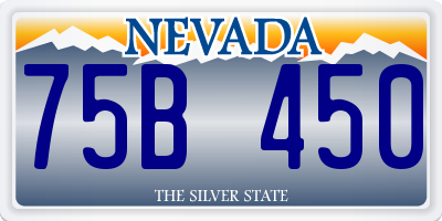 NV license plate 75B450