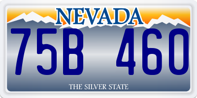 NV license plate 75B460