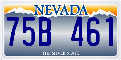 NV license plate 75B461