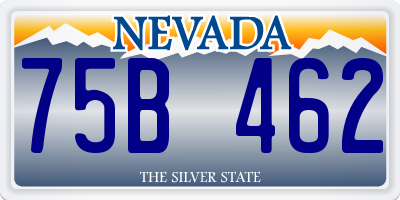 NV license plate 75B462