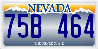 NV license plate 75B464