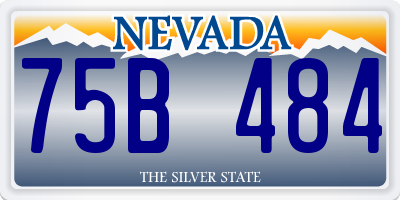 NV license plate 75B484