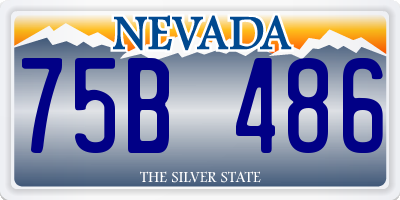 NV license plate 75B486