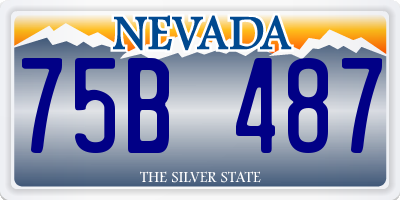 NV license plate 75B487