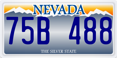 NV license plate 75B488