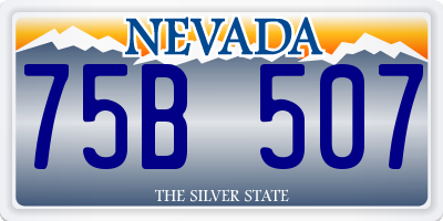 NV license plate 75B507