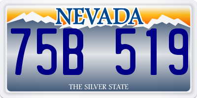 NV license plate 75B519