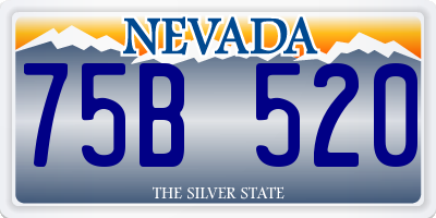 NV license plate 75B520