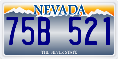 NV license plate 75B521