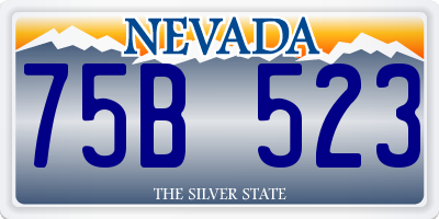 NV license plate 75B523